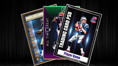 3 in 1 Sports trading card template