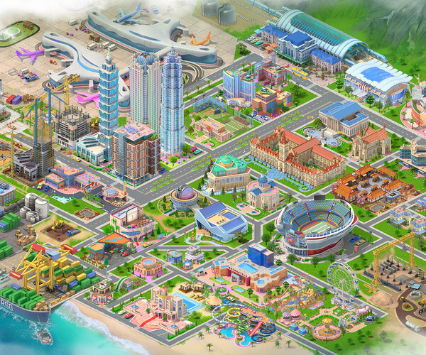 ArtStation - Megapolis City Builder - Isometric Ultimate Pack | Game Assets