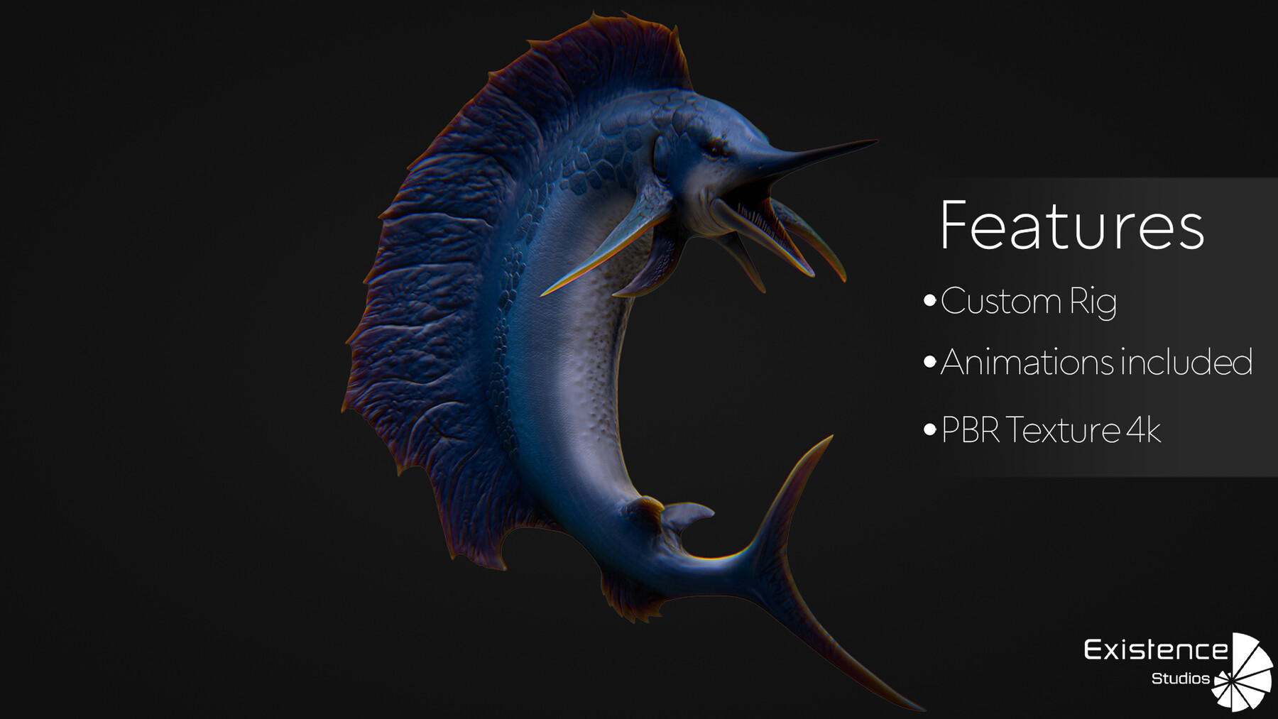 Ocean Monster Fish 02 Pack / Fish low poly model / lowpoly horror fish 3D  #11, 3D Creatures