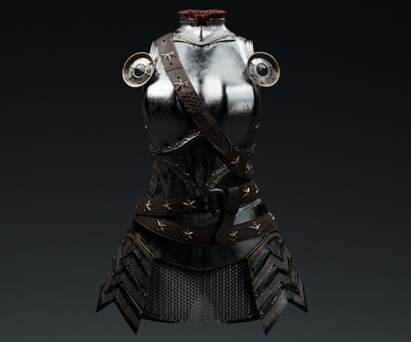 ArtStation - Female Body Armor Set MidPoly | Game Assets