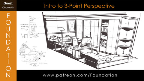 Foundation Art Group - Intro to 3 Point Perspective with Charles Lin