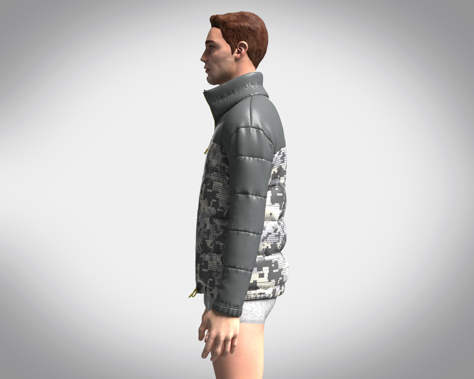 ArtStation - Puffer Jacket in Camo | Resources