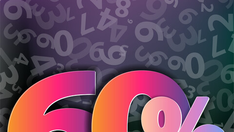 Banner for sale with the inscription 60 percen