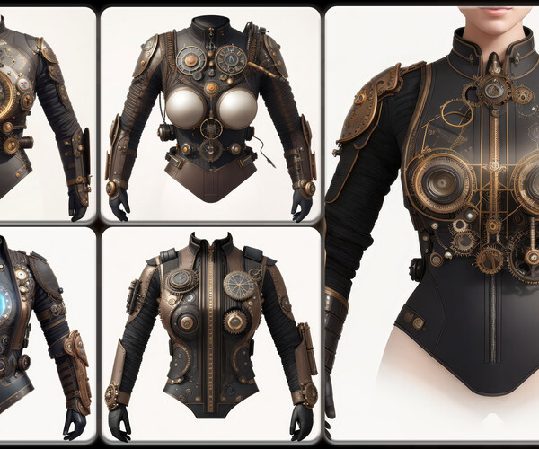 ArtStation - 240 Steampunk Clothes Reference Pack | 4K | v.3 | Artworks