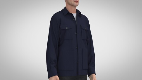 Overshirt 1, Marvelous Designer, Clo + obj, fbx