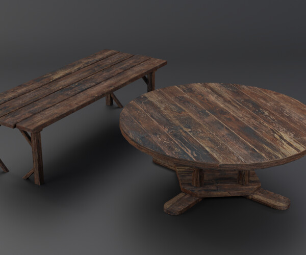 ArtStation - Medieval Tables and Chairs | Game Assets