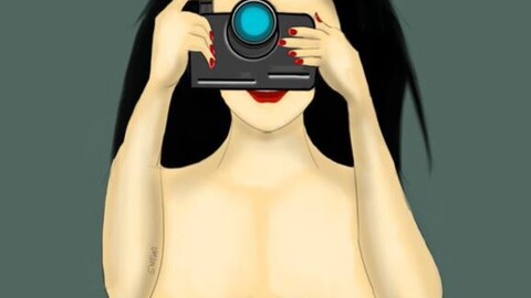 Nude Sexy Girl with Camera
