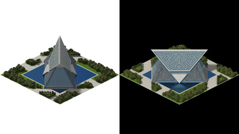 Architecture (Tile#0047, 2x2) – Dimetric Projection Illustrations