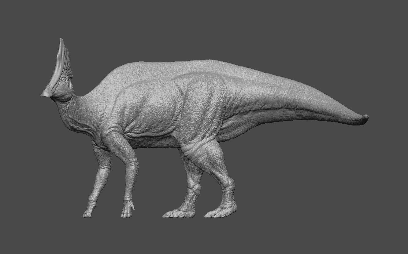 Artstation - Olorotitan - Dinosaur For 3d Printing 