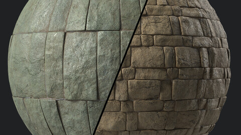 Stone Wall Materials 42- Stone walls | Sbsar Pbr 4k Seamless