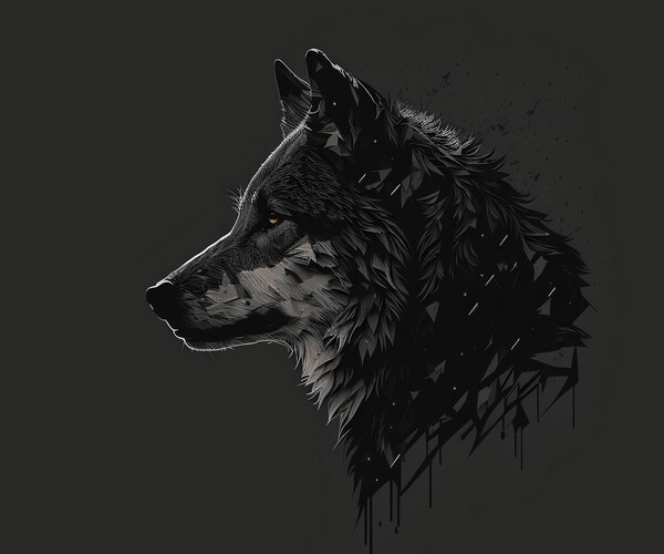 ArtStation - Dark wolf created by generative ai | Artworks