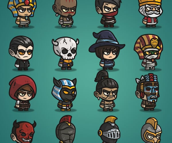 ArtStation - Chibi Medieval Character Sprite 40-Packs | Game Assets