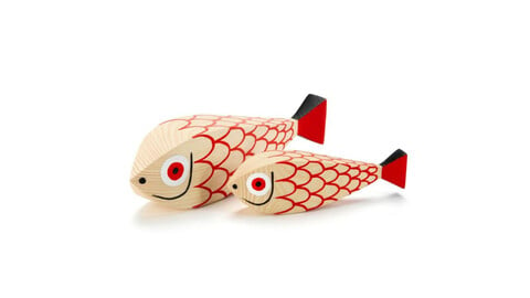 Wooden Dolls Mother Fish and Child