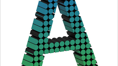 Letter A in 3D