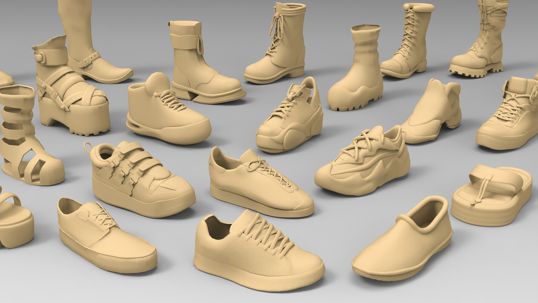ArtStation - 25 basemesh shoes collection 2 | Resources