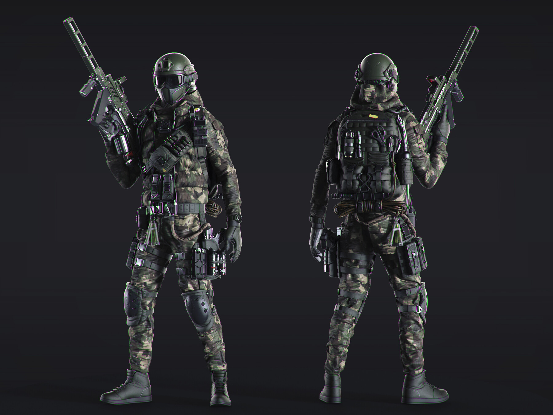 ArtStation - 50 HQ Poses 3D models of soldiers | Game Assets