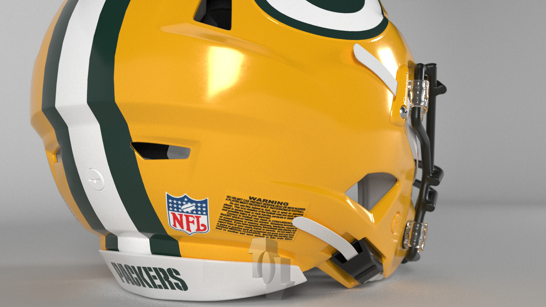 ArtStation - PACKERS GREEN BAY Helmet Football AFC East PBR