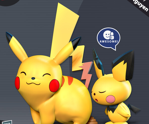 ArtStation - [FanArt] Among Us Pikachu