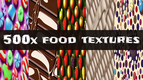 Foodie Frenzy: 500x (AI) food textures for creating delicious designs