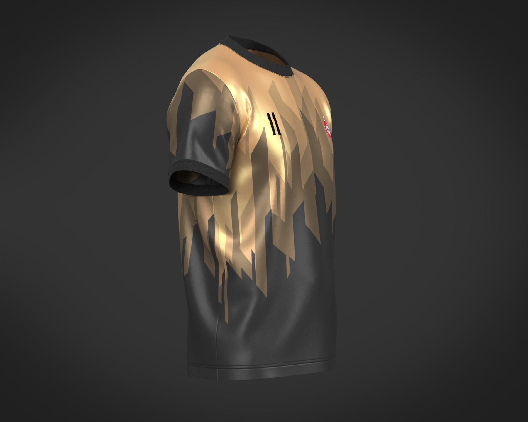 ArtStation - Mens Soccer Brown and Black Jersey Player-10