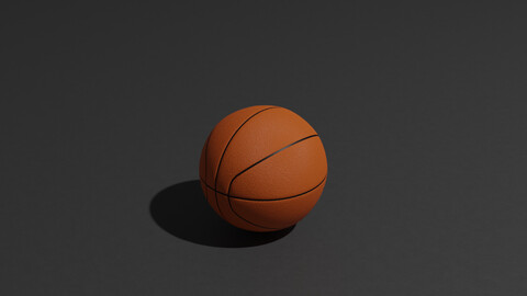 Midpoly Basketball asset | blender file