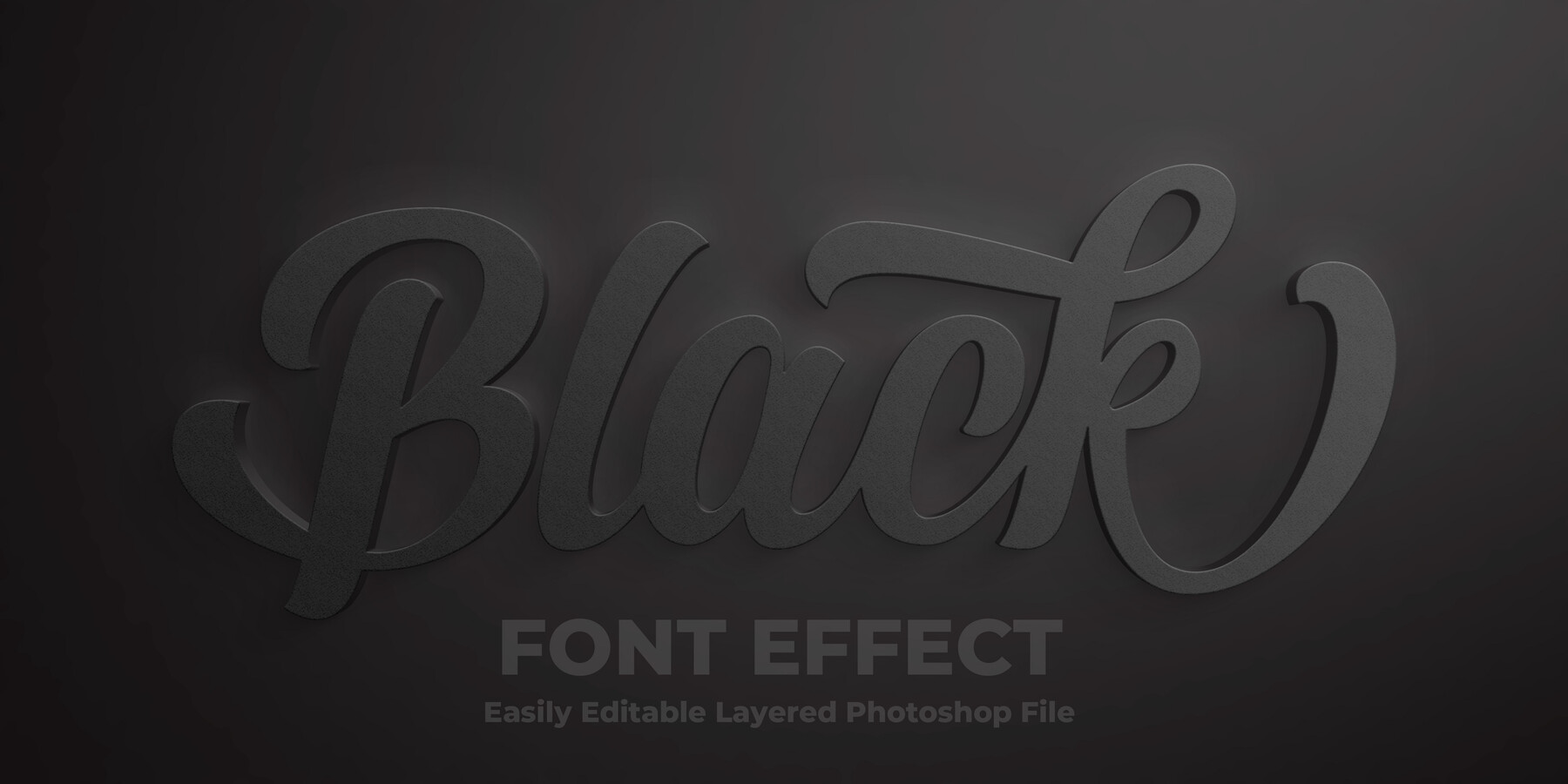 ArtStation - 3D Black. PSD fully editable text effect. Layer style PSD ...
