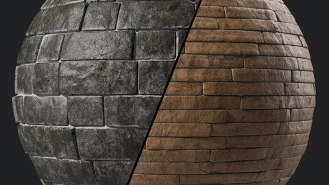 Stone Wall Materials 50- Sbsar Pbr 4k Seamless