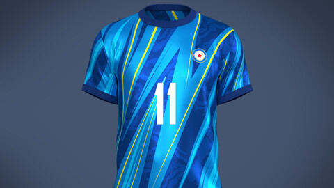 Soccer Football Blue Jersey Player-11