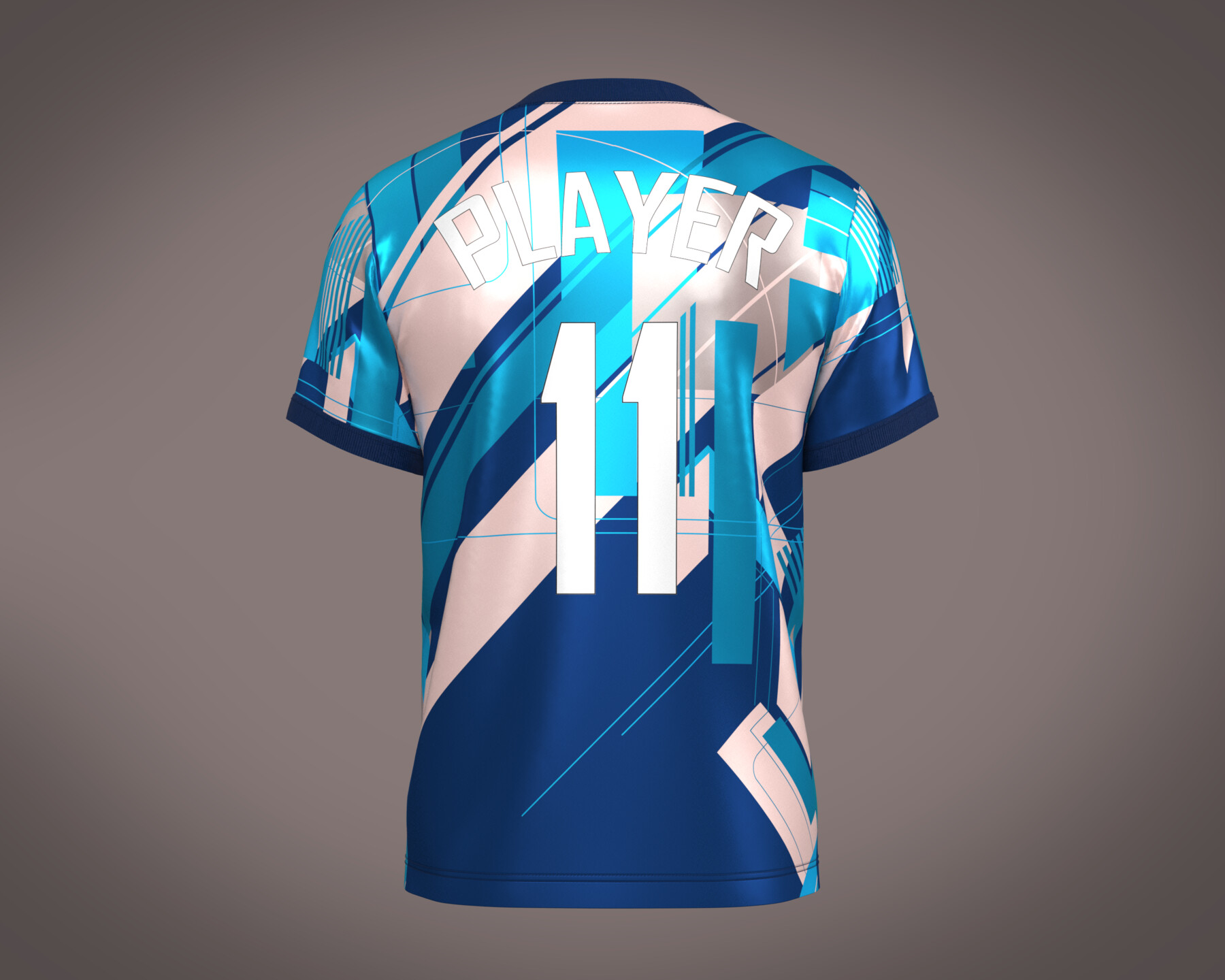 ArtStation - Soccer Football Red and Blue color Jersey Player-11