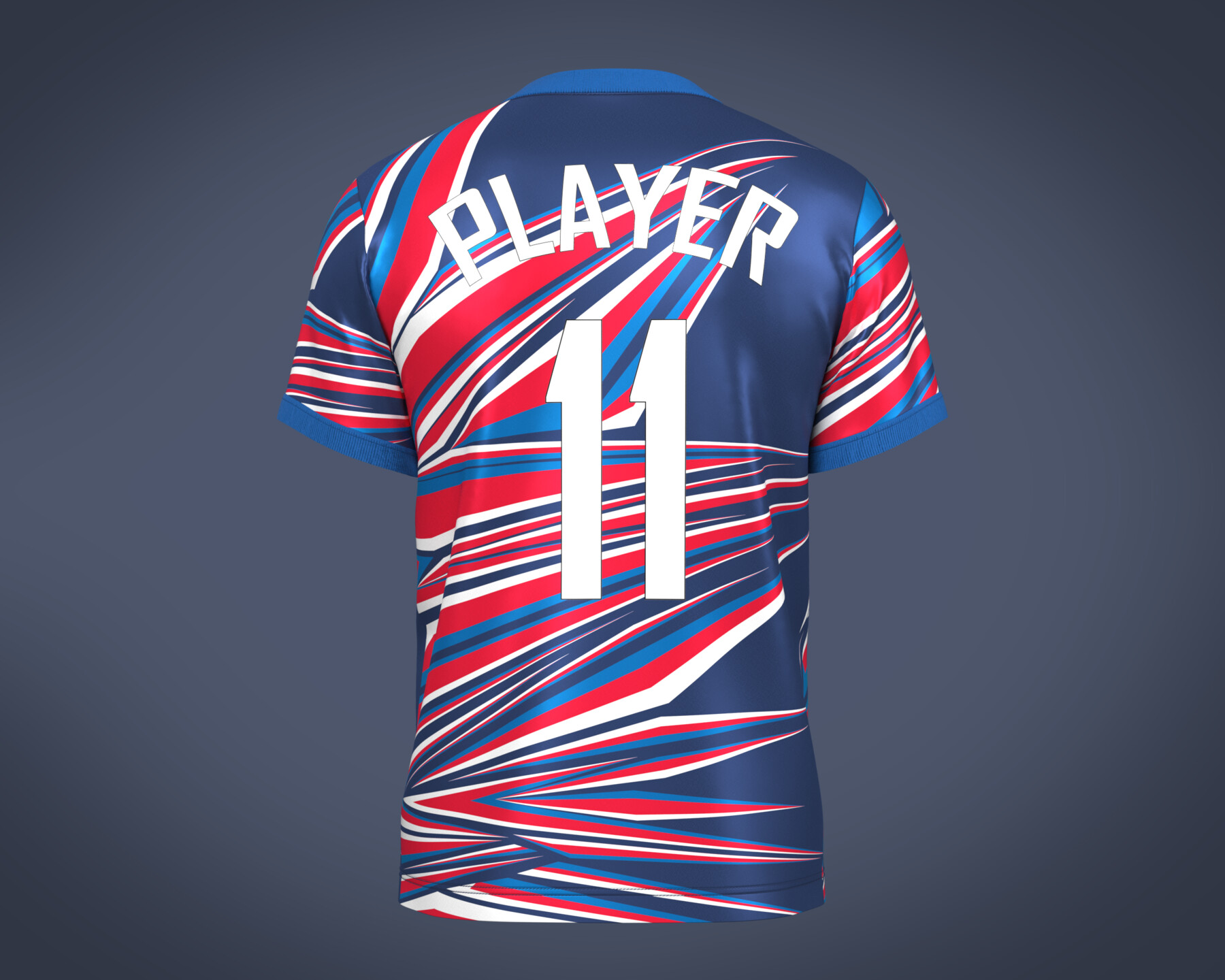 ArtStation - Soccer Red & Blue Jersey Player-11