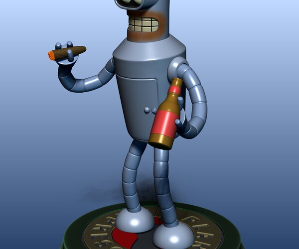 Artstation Bender From Futurama For 3d Printing Resources