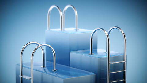 Pool Ladder Pack - 3D Models
