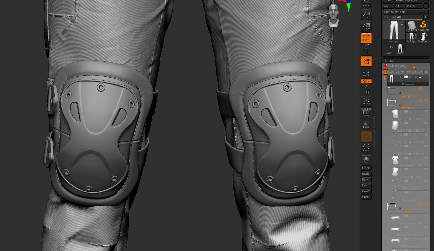 ArtStation Zbrush Plugin——Mirror All Visible Subtools In One Click