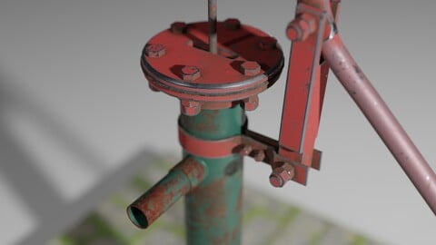 PBR Hand-pump (Rigged and game-ready)