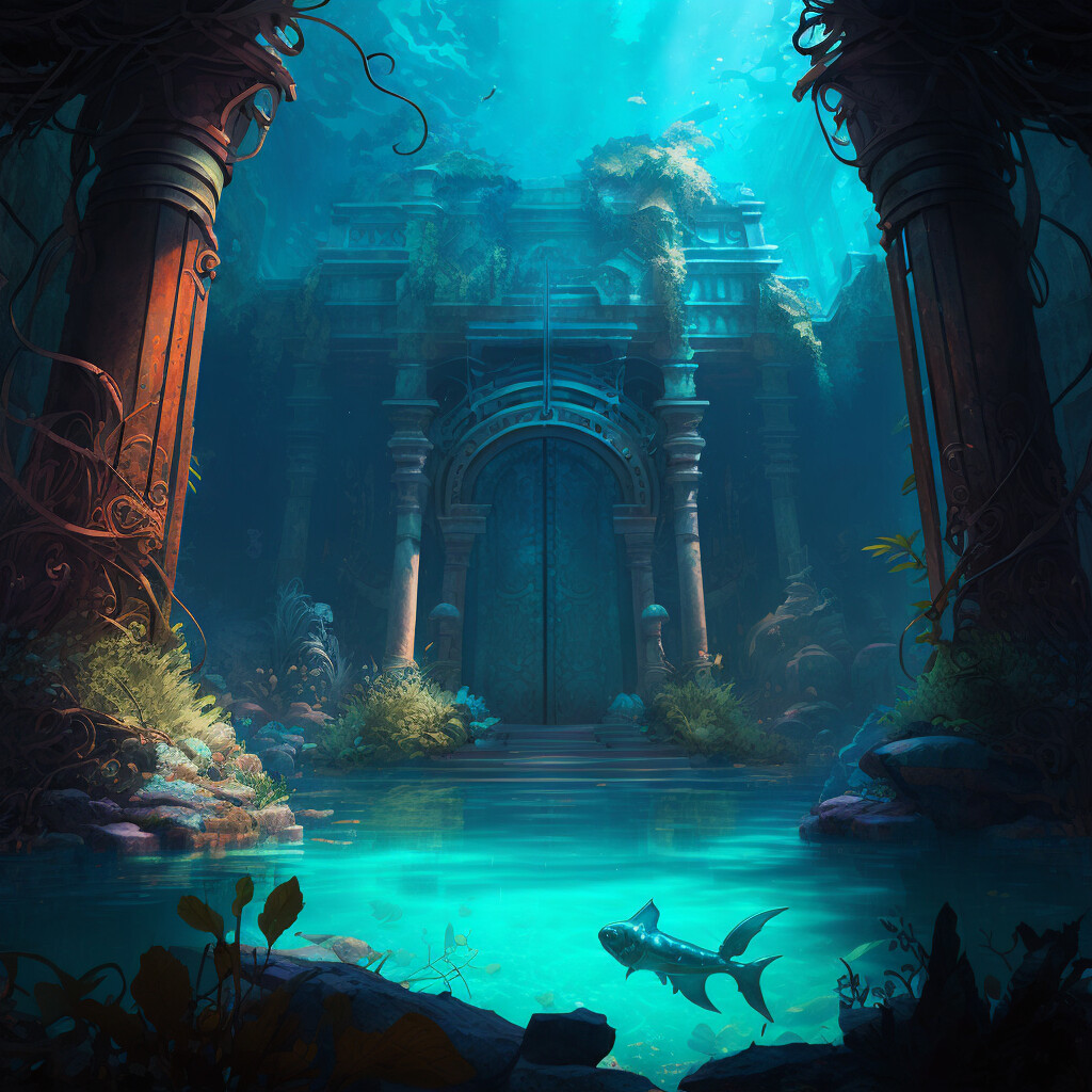 ArtStation The Lost City of Atlantis A Digital Painting Depicting