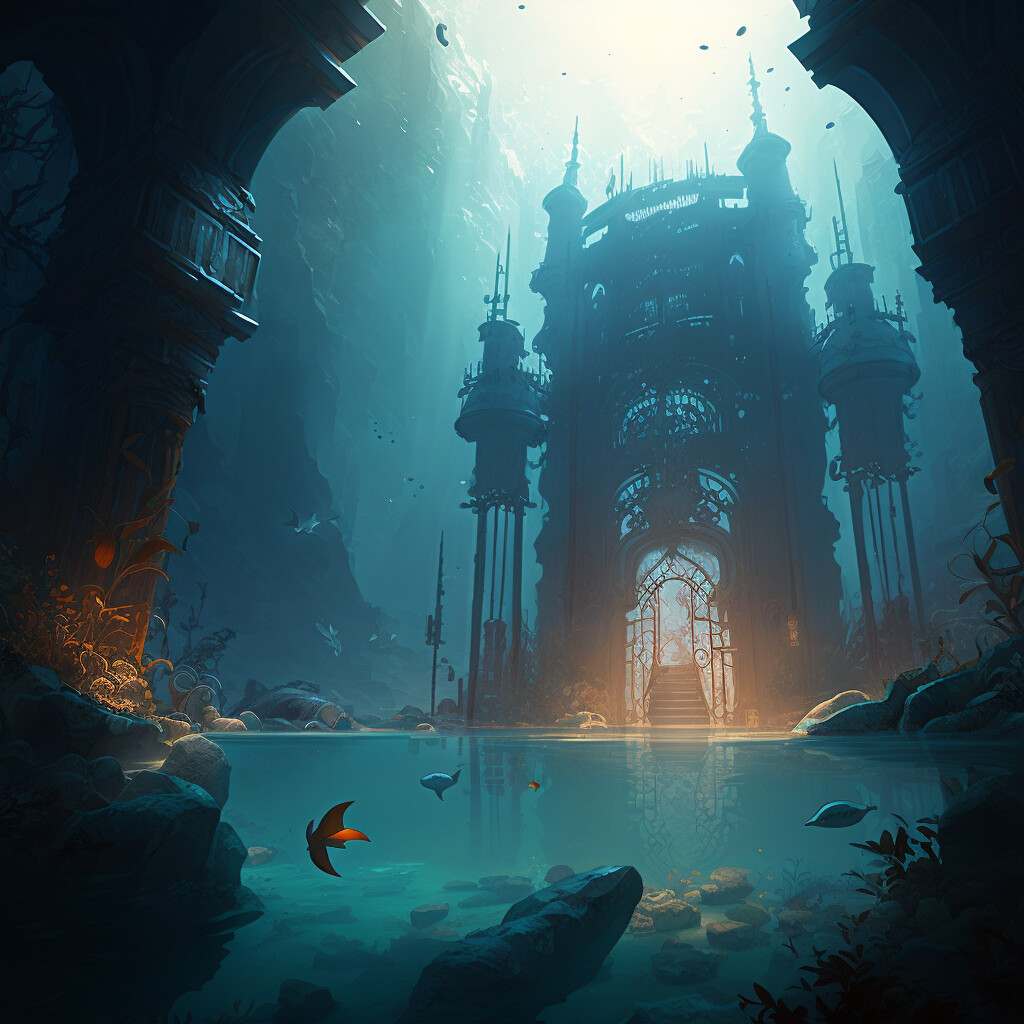 ArtStation - The Lost City of Atlantis: A Digital Painting Depicting ...