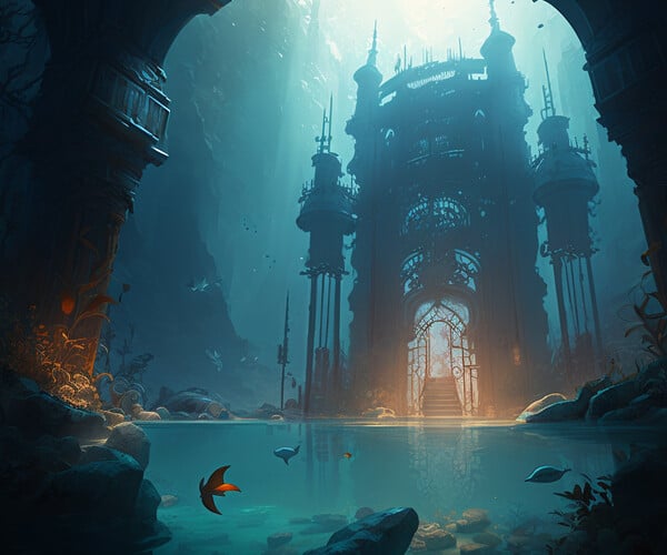 ArtStation - The Lost City of Atlantis: A Digital Painting Depicting ...