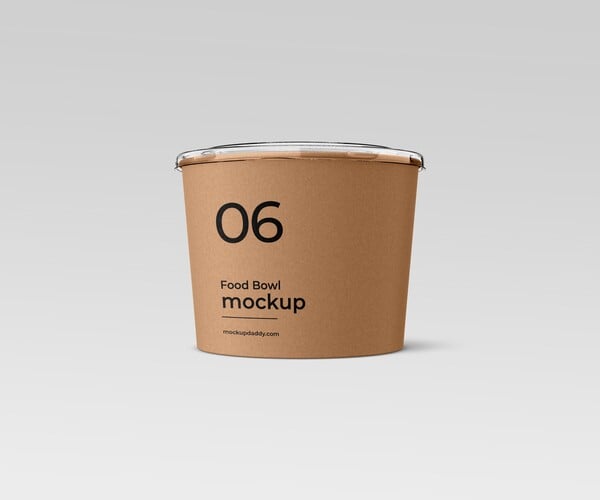 ArtStation - Kraft Paper Bowl Mockup (Size 6) | Artworks