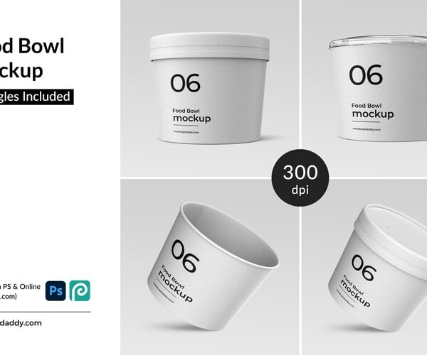 ArtStation - Paper Bowl Mockup (Size 6) | Artworks