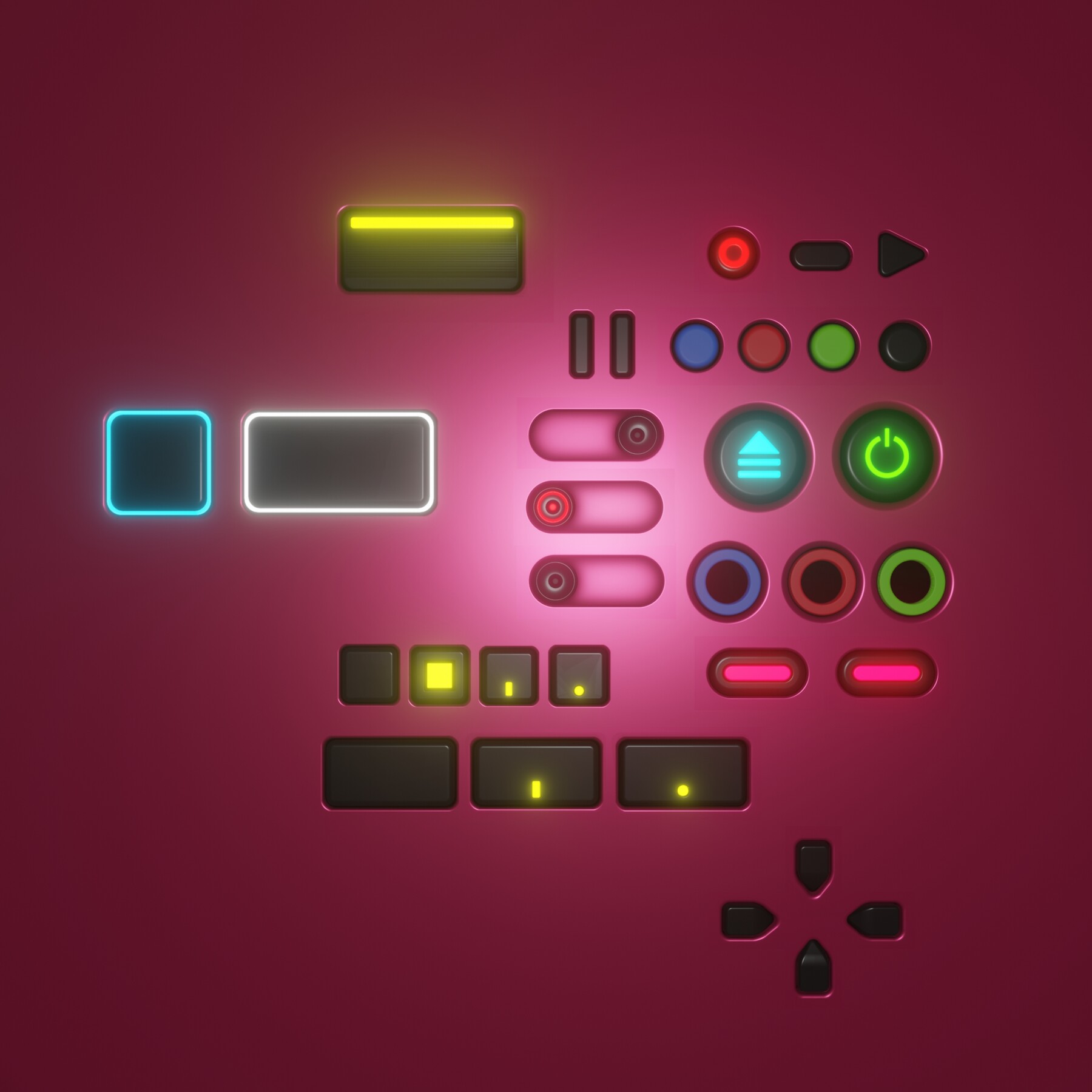 ArtStation - 25 button decals pack VOL 01 | Game Assets