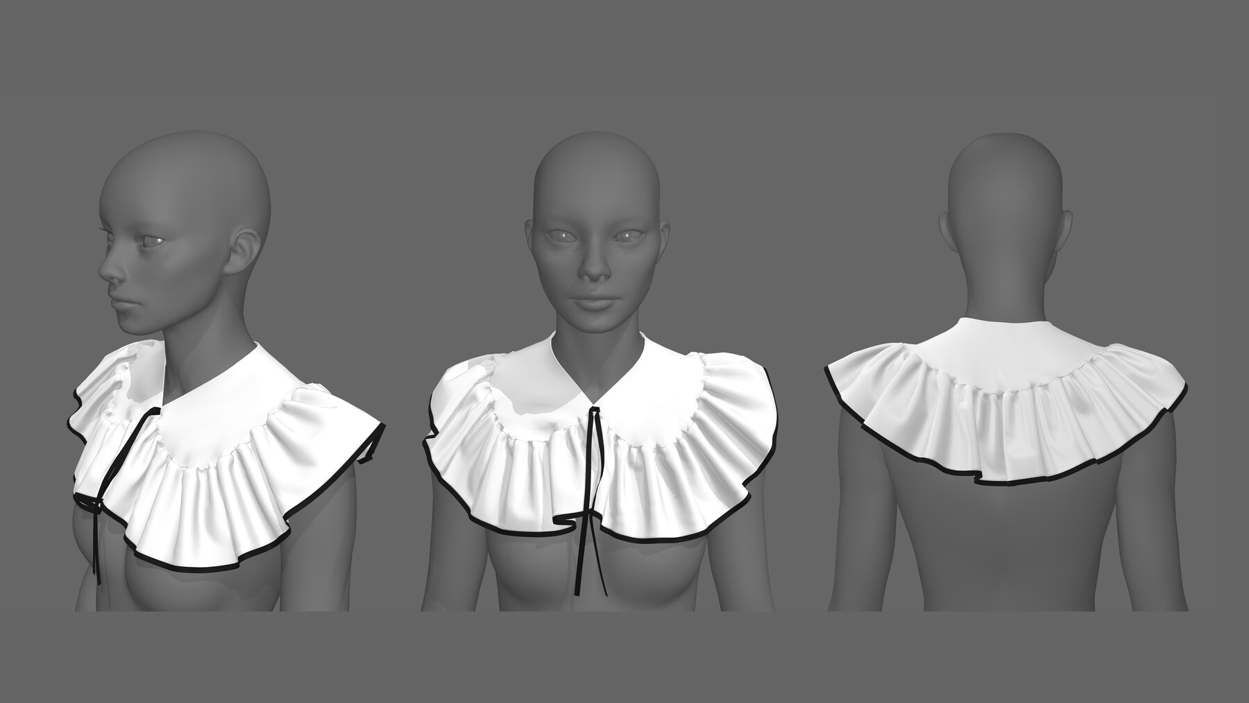 ArtStation 20 collar models /Marvelous Designer +OBJ +FBX Game Assets