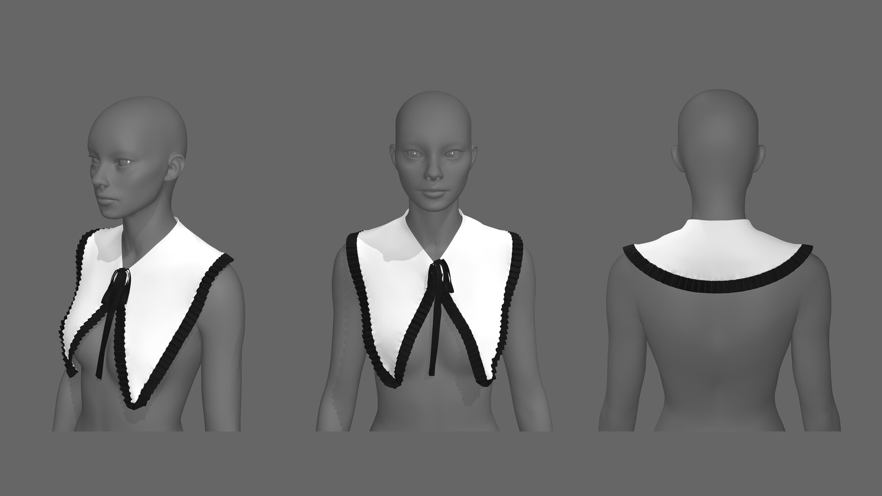 ArtStation 20 collar models /Marvelous Designer +OBJ +FBX Game Assets