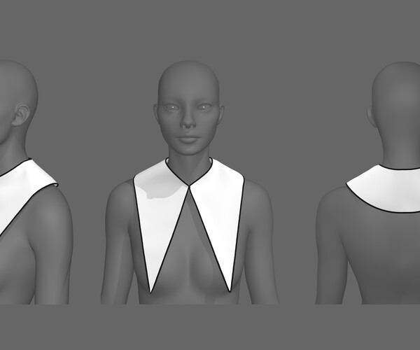 ArtStation 20 collar models /Marvelous Designer +OBJ +FBX Game Assets