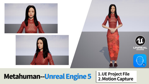 Luna- Asian Cheongsam Woman--Metahuman/Unreal engine 5