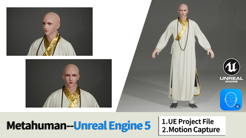WuXin- Chinese costume drama monk--Metahuman/Unreal engine 5