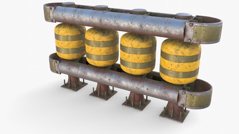 Tileable rolling barrier v2 weathered