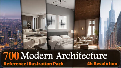 700 Modern Architecture | City - Interior - Exterior Reference Pack | 4K | v.9