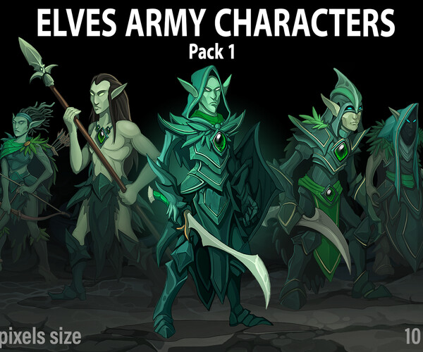 ArtStation Elves Army Characters Game Assets