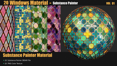 20 Stylized Windows  Materials In Substance Painter