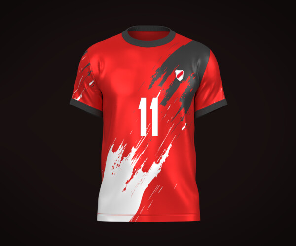 3D Soccer Football White and Black Jersey Player-11 - TurboSquid 2044677